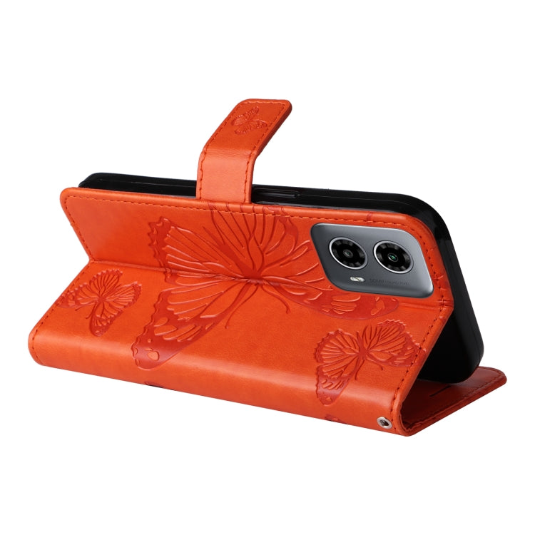 For Motorola Moto G34 3D Butterfly Embossed Pattern Flip Leather Phone Case