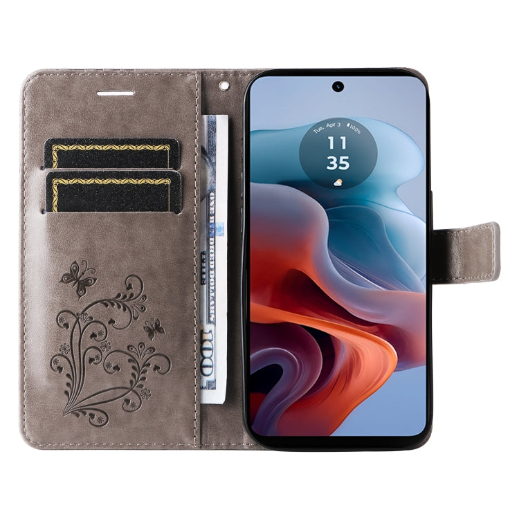For Motorola Moto G34 3D Butterfly Embossed Pattern Flip Leather Phone Case