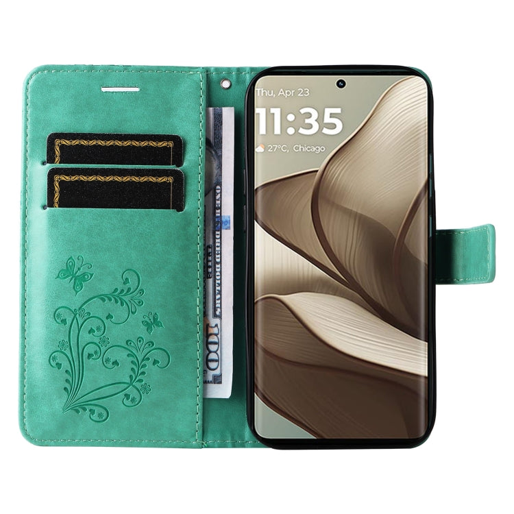 For Motorola Edge 50 5G 3D Butterfly Embossed Pattern Flip Leather Phone Case
