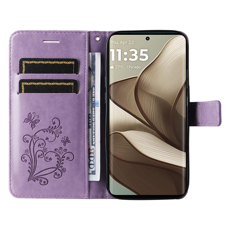 For Motorola Edge 50 5G 3D Butterfly Embossed Pattern Flip Leather Phone Case