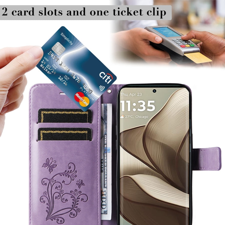 For Motorola Edge 50 5G 3D Butterfly Embossed Pattern Flip Leather Phone Case