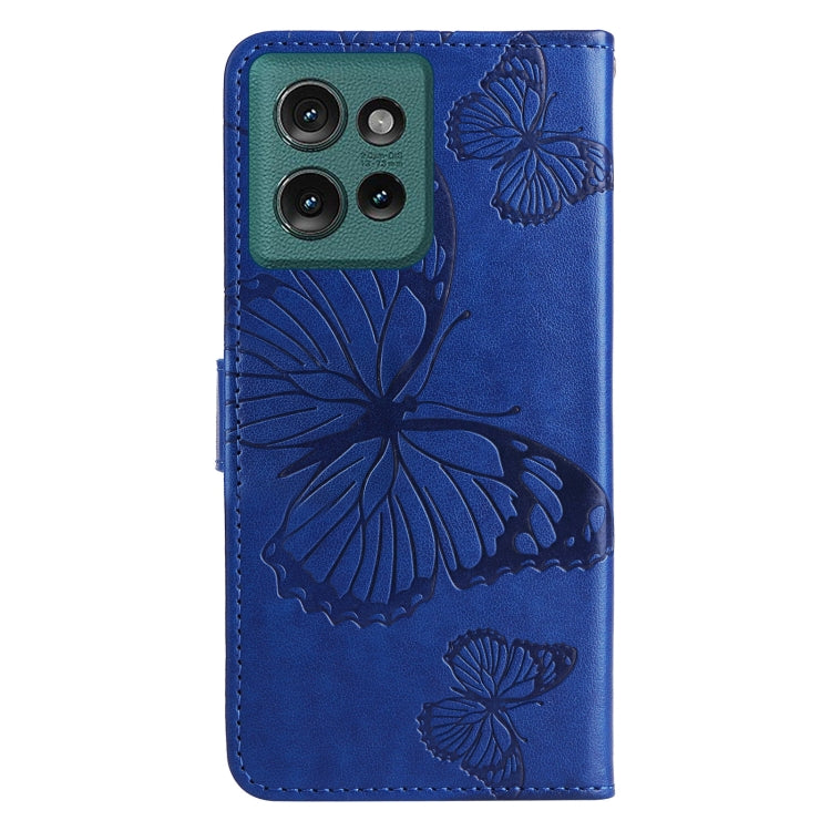 For Motorola Edge 50 5G 3D Butterfly Embossed Pattern Flip Leather Phone Case