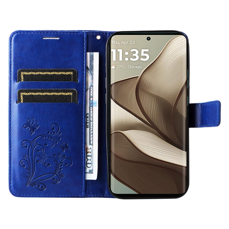 For Motorola Edge 50 5G 3D Butterfly Embossed Pattern Flip Leather Phone Case
