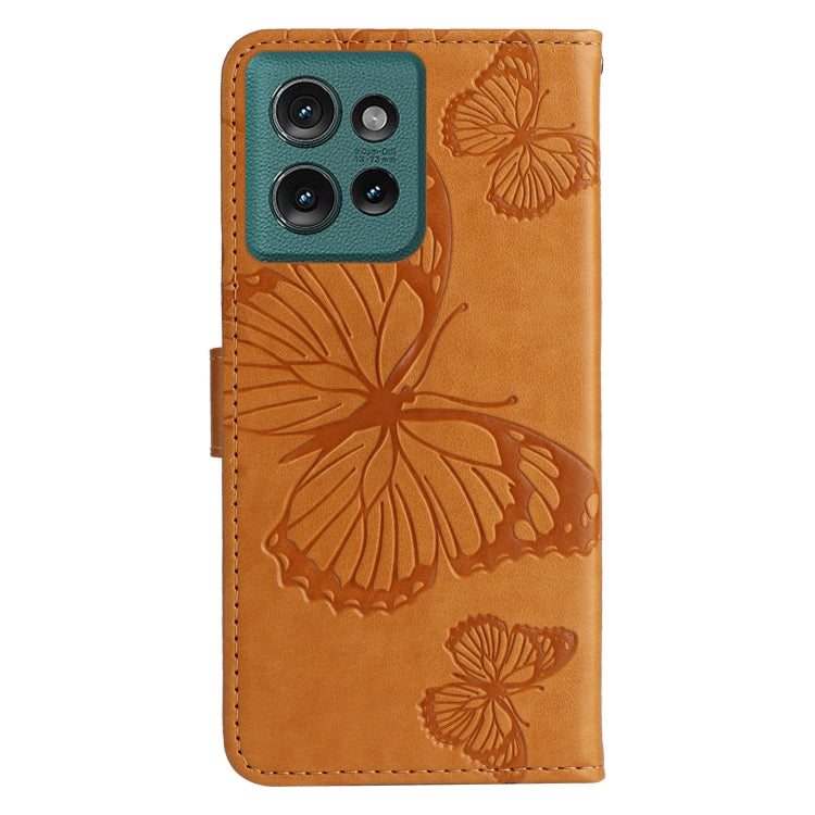 For Motorola Edge 50 5G 3D Butterfly Embossed Pattern Flip Leather Phone Case