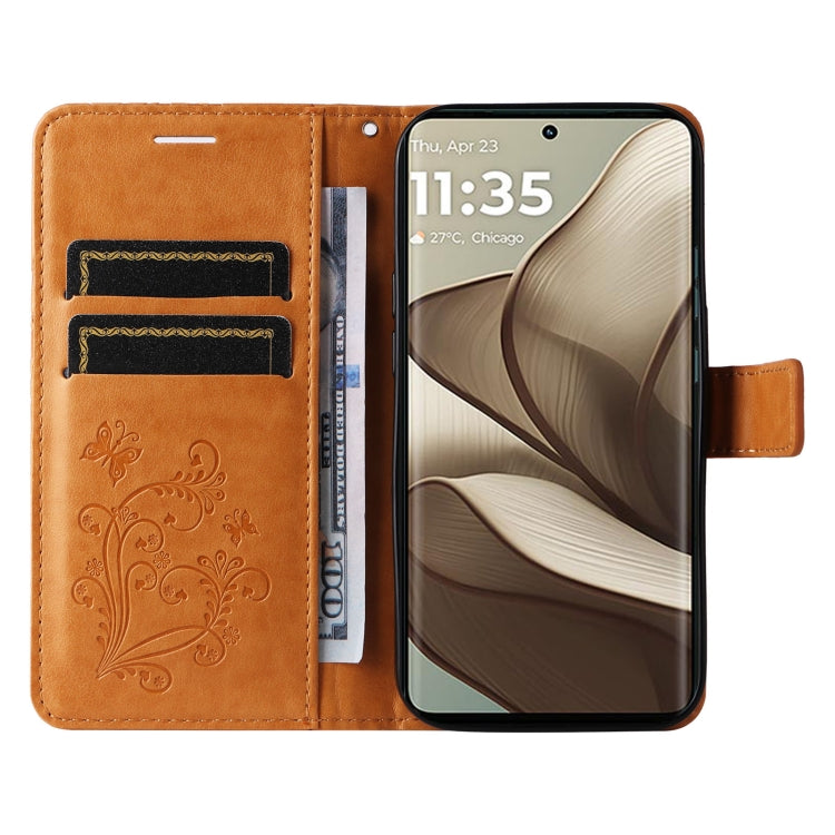 For Motorola Edge 50 5G 3D Butterfly Embossed Pattern Flip Leather Phone Case