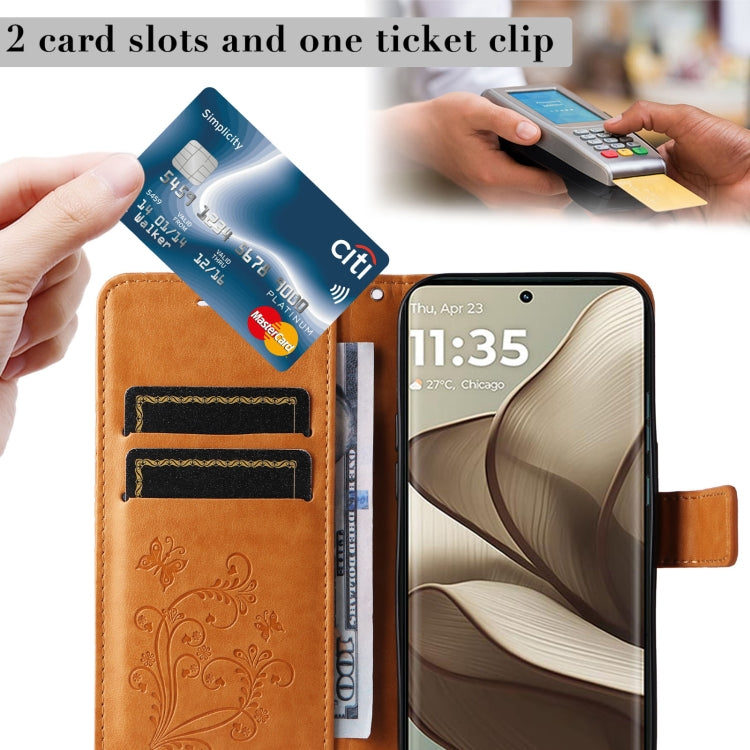 For Motorola Edge 50 5G 3D Butterfly Embossed Pattern Flip Leather Phone Case