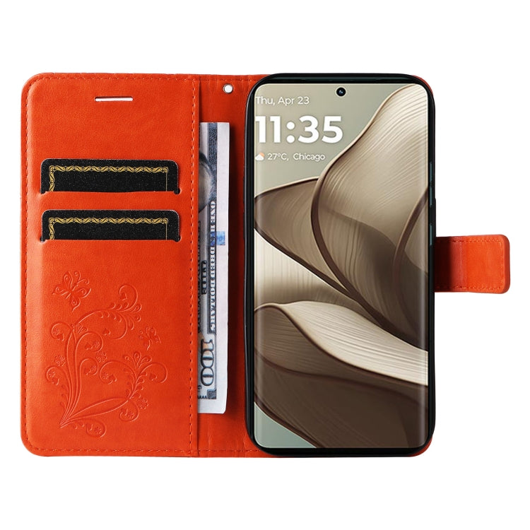 For Motorola Edge 50 5G 3D Butterfly Embossed Pattern Flip Leather Phone Case