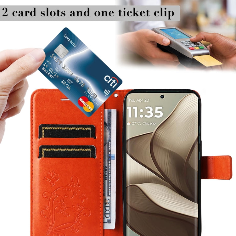 For Motorola Edge 50 5G 3D Butterfly Embossed Pattern Flip Leather Phone Case