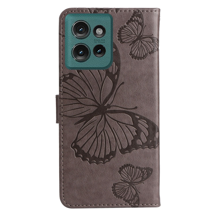 For Motorola Edge 50 5G 3D Butterfly Embossed Pattern Flip Leather Phone Case