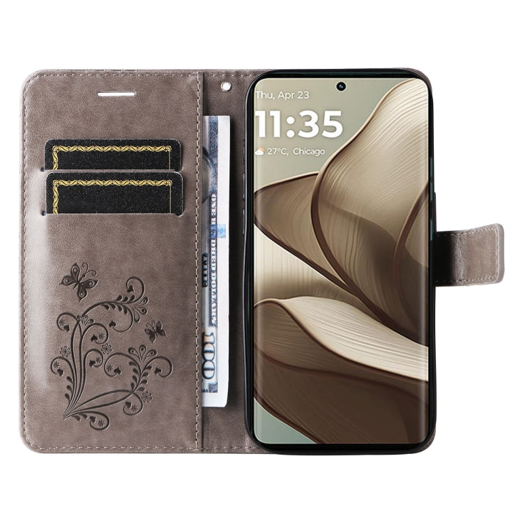 For Motorola Edge 50 5G 3D Butterfly Embossed Pattern Flip Leather Phone Case