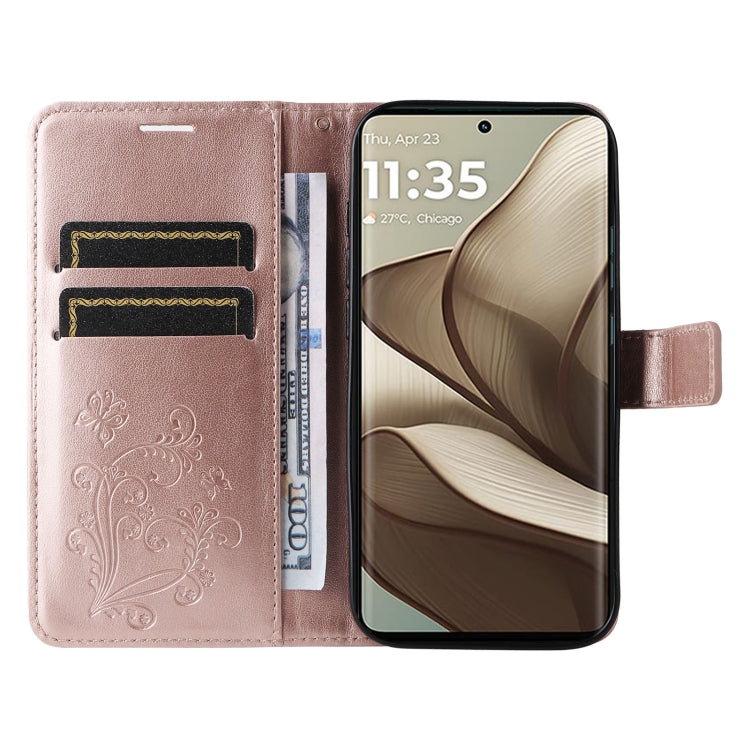 For Motorola Edge 50 5G 3D Butterfly Embossed Pattern Flip Leather Phone Case