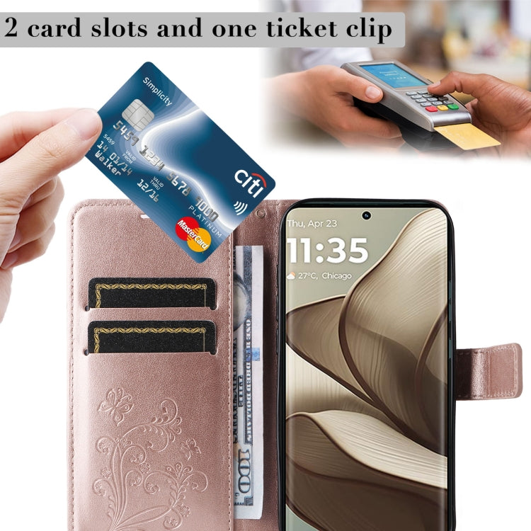 For Motorola Edge 50 5G 3D Butterfly Embossed Pattern Flip Leather Phone Case
