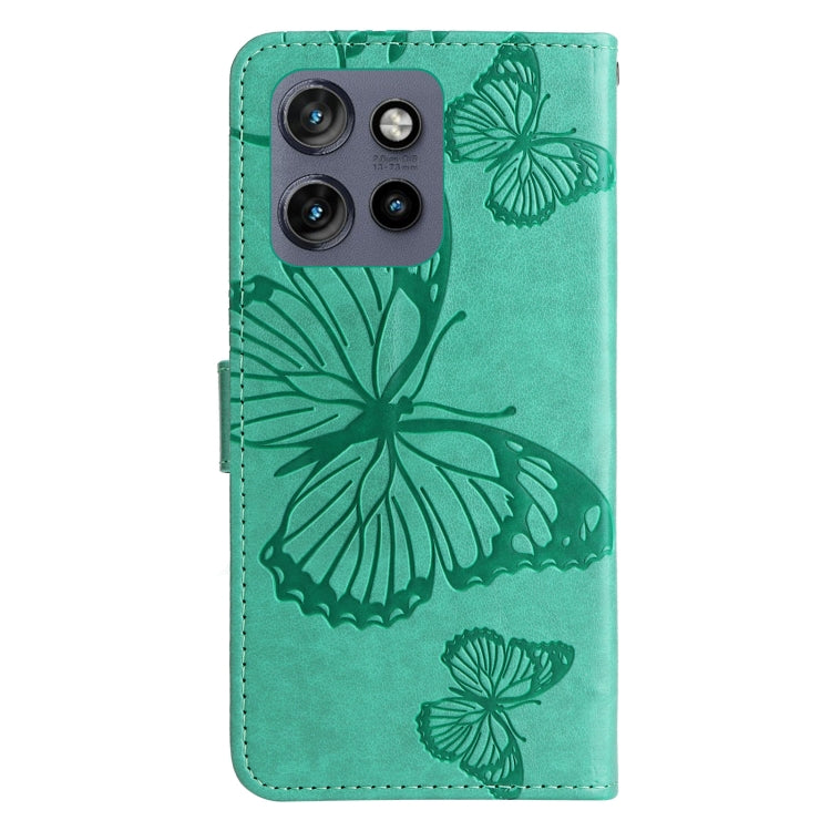 For Motorola Edge 50 Neo 3D Butterfly Embossed Pattern Flip Leather Phone Case