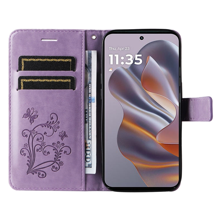 For Motorola Edge 50 Neo 3D Butterfly Embossed Pattern Flip Leather Phone Case