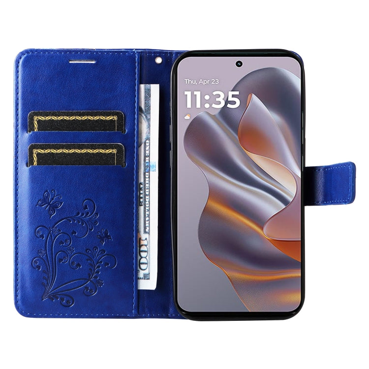 For Motorola Edge 50 Neo 3D Butterfly Embossed Pattern Flip Leather Phone Case