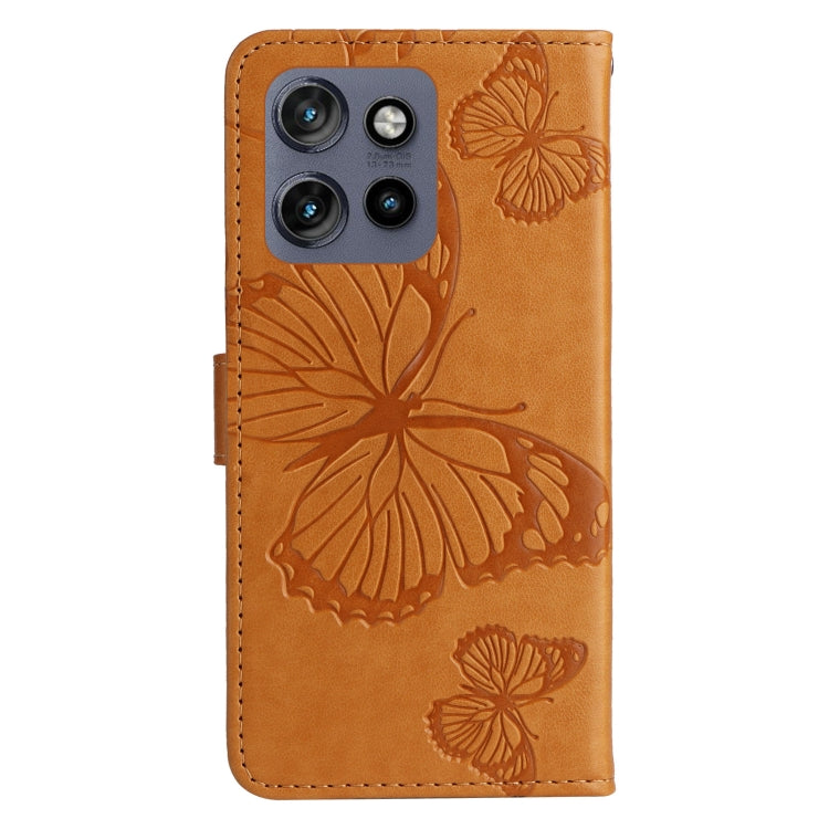 For Motorola Edge 50 Neo 3D Butterfly Embossed Pattern Flip Leather Phone Case