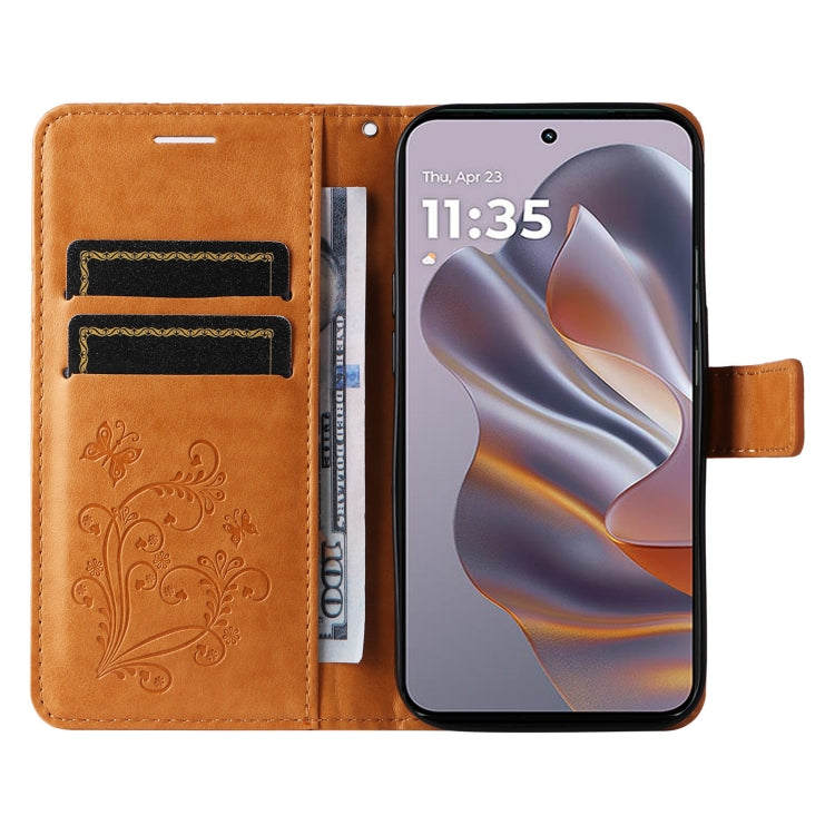 For Motorola Edge 50 Neo 3D Butterfly Embossed Pattern Flip Leather Phone Case