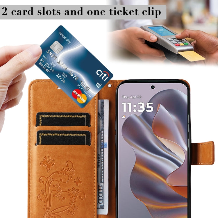 For Motorola Edge 50 Neo 3D Butterfly Embossed Pattern Flip Leather Phone Case