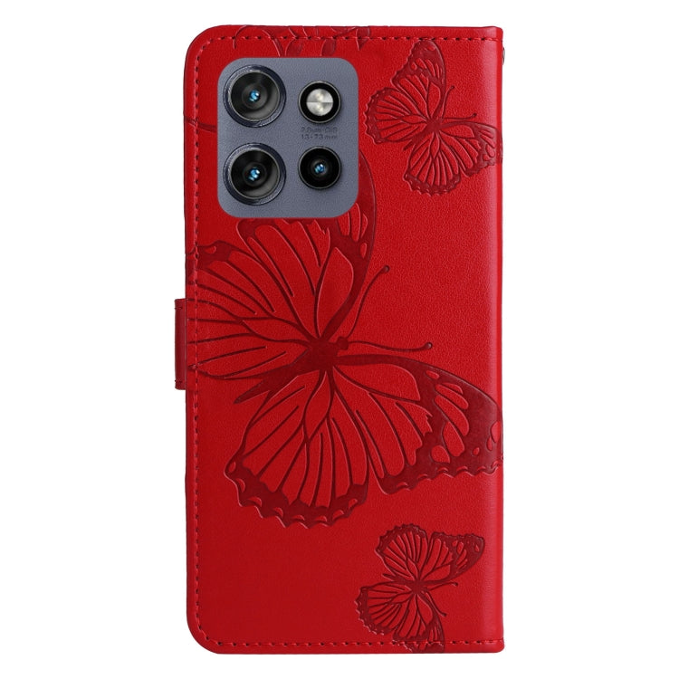 For Motorola Edge 50 Neo 3D Butterfly Embossed Pattern Flip Leather Phone Case