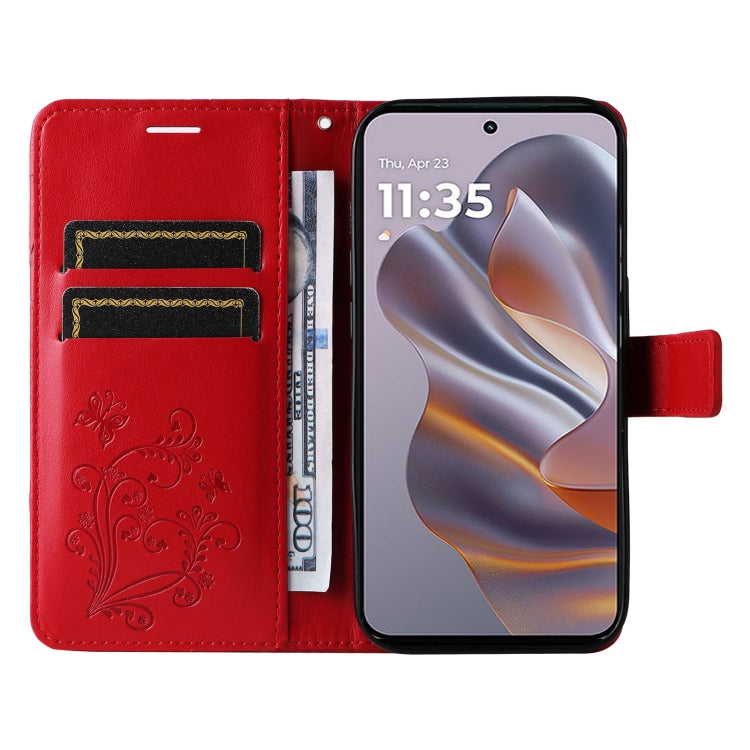 For Motorola Edge 50 Neo 3D Butterfly Embossed Pattern Flip Leather Phone Case