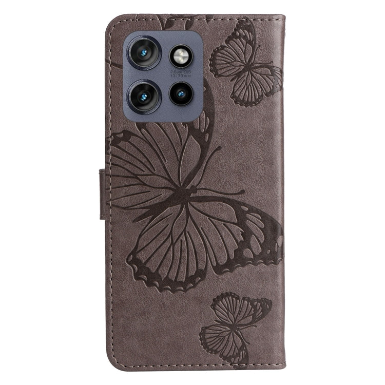 For Motorola Edge 50 Neo 3D Butterfly Embossed Pattern Flip Leather Phone Case