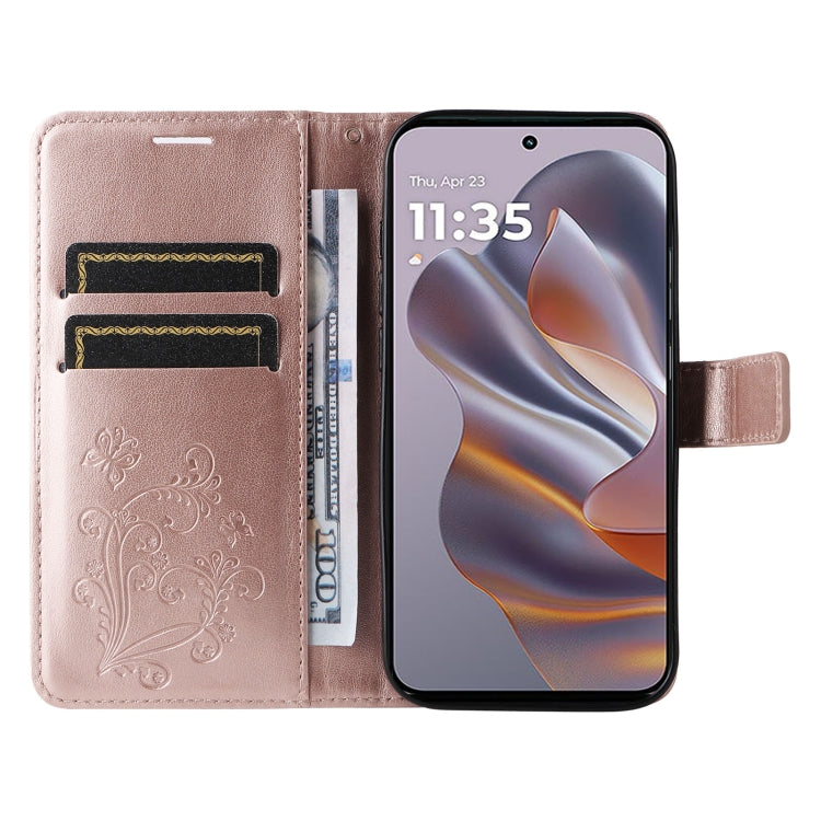 For Motorola Edge 50 Neo 3D Butterfly Embossed Pattern Flip Leather Phone Case