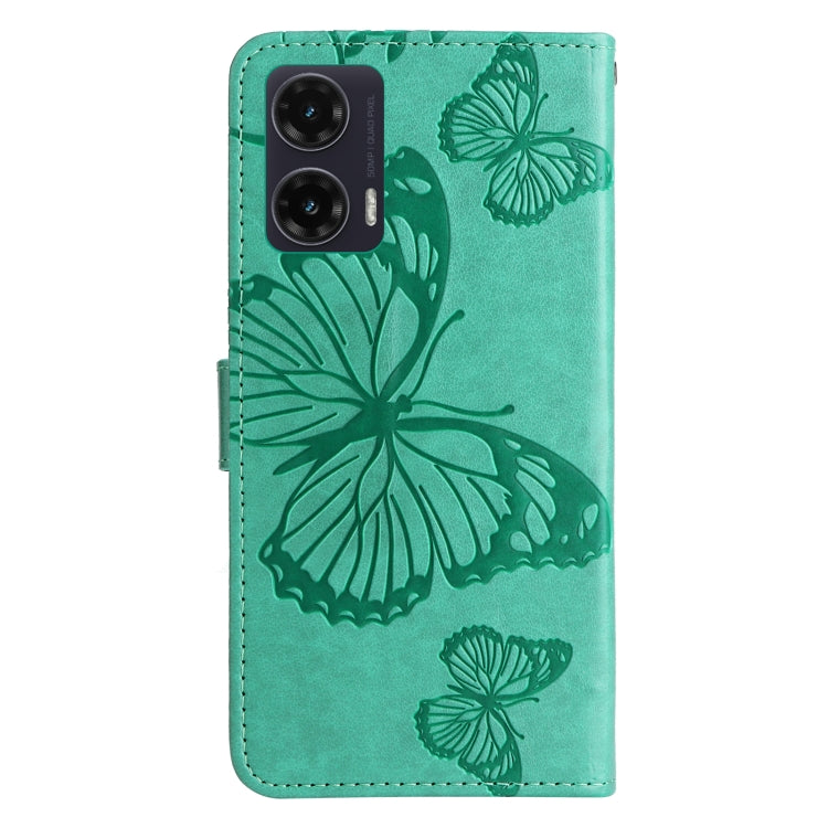 For Motorola Moto G35 3D Butterfly Embossed Pattern Flip Leather Phone Case