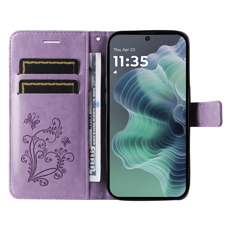 For Motorola Moto G35 3D Butterfly Embossed Pattern Flip Leather Phone Case