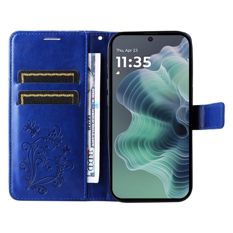 For Motorola Moto G35 3D Butterfly Embossed Pattern Flip Leather Phone Case
