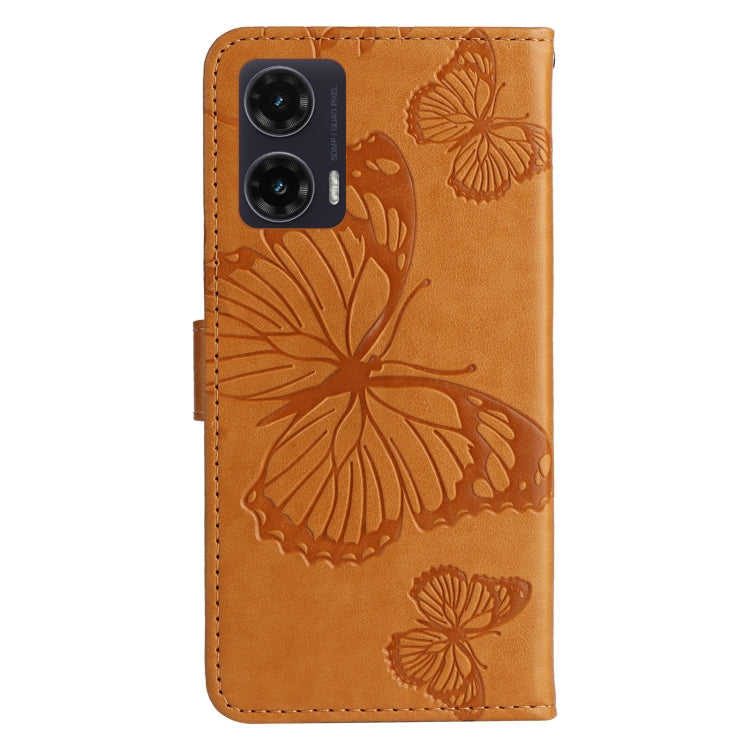 For Motorola Moto G35 3D Butterfly Embossed Pattern Flip Leather Phone Case