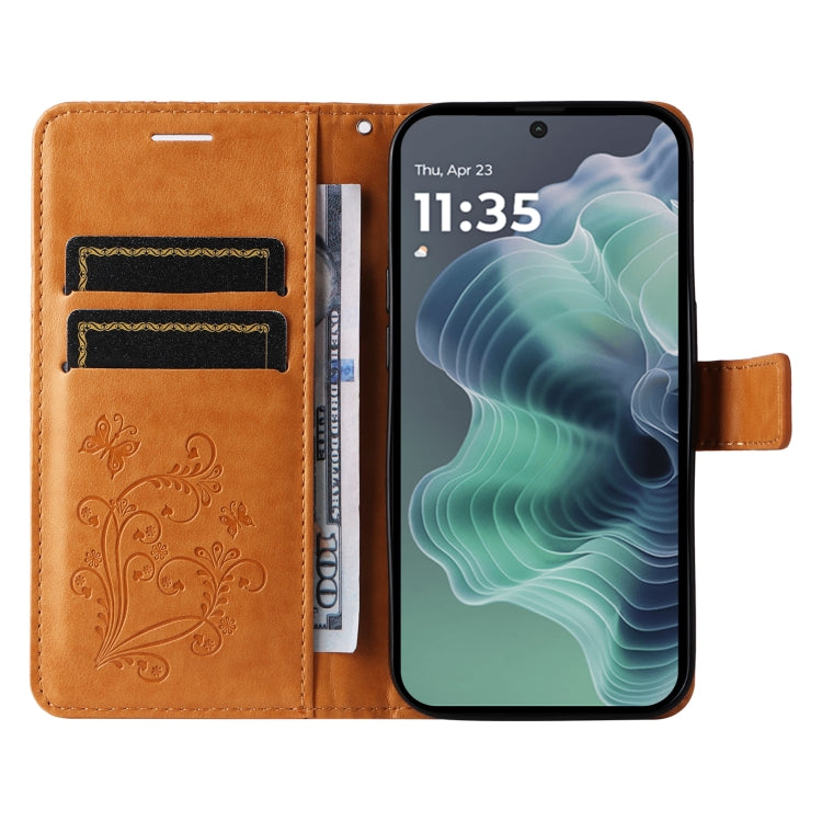 For Motorola Moto G35 3D Butterfly Embossed Pattern Flip Leather Phone Case