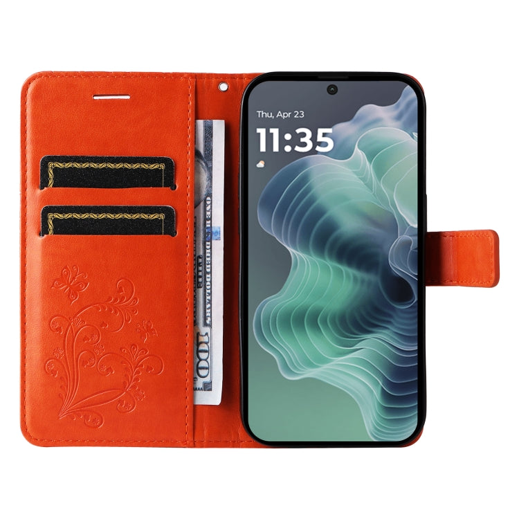 For Motorola Moto G35 3D Butterfly Embossed Pattern Flip Leather Phone Case