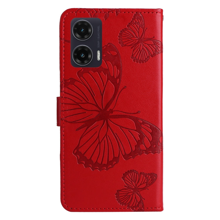 For Motorola Moto G35 3D Butterfly Embossed Pattern Flip Leather Phone Case