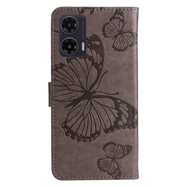 For Motorola Moto G35 3D Butterfly Embossed Pattern Flip Leather Phone Case