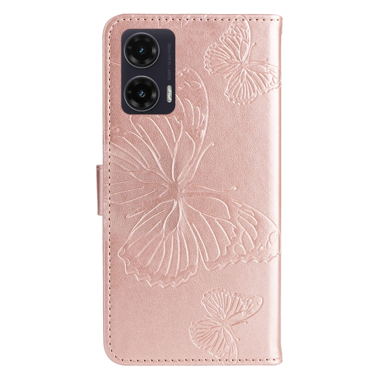 For Motorola Moto G35 3D Butterfly Embossed Pattern Flip Leather Phone Case