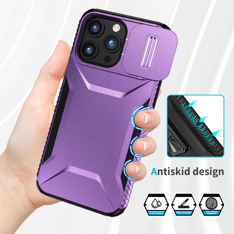 For iPhone 15 Pro Max Sliding Camshield Phone Case