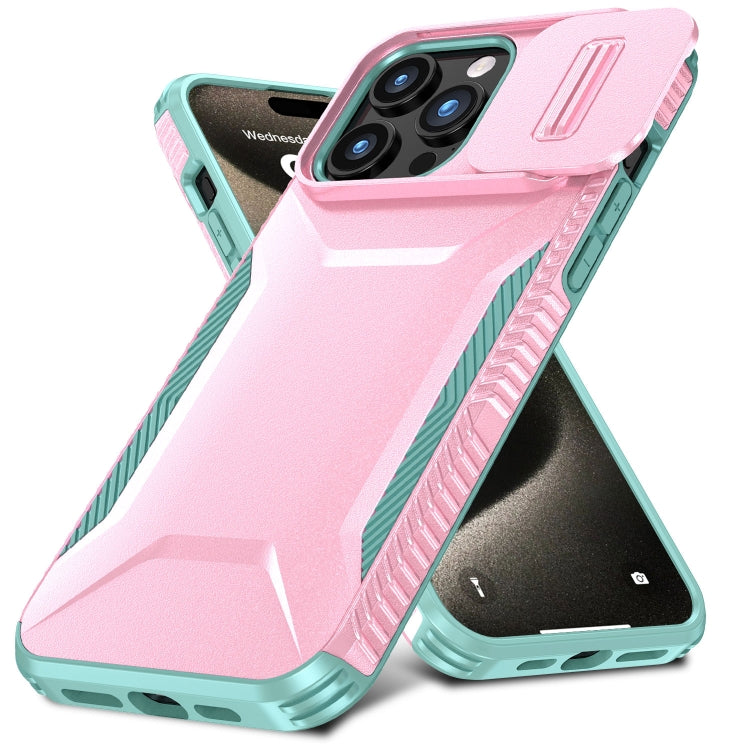 For iPhone 15 Pro Sliding Camshield Phone Case