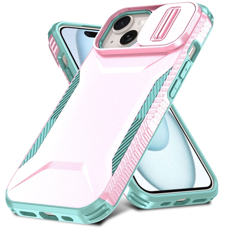 For iPhone 15 Sliding Camshield Phone Case