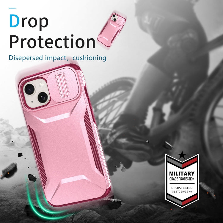For iPhone 15 Sliding Camshield Phone Case