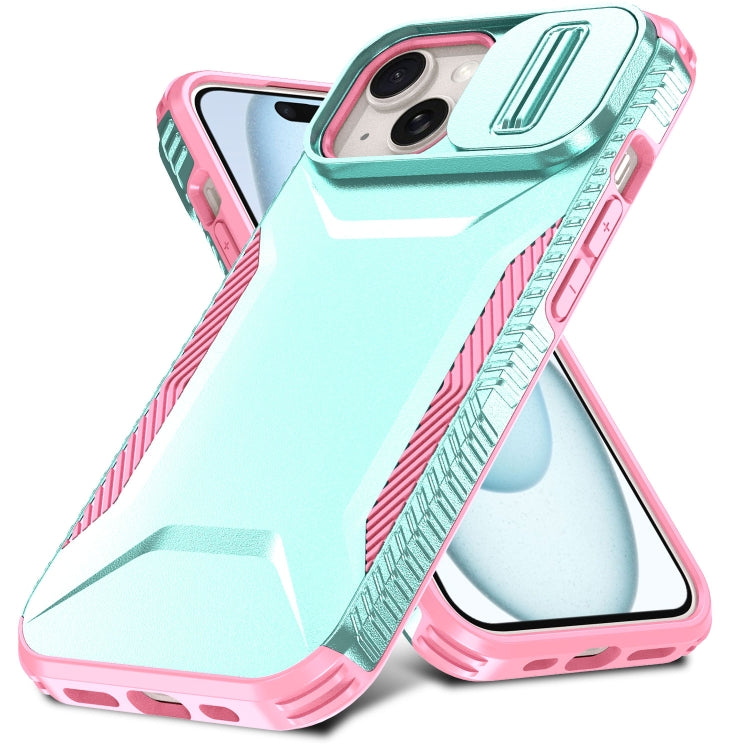 For iPhone 15 Sliding Camshield Phone Case