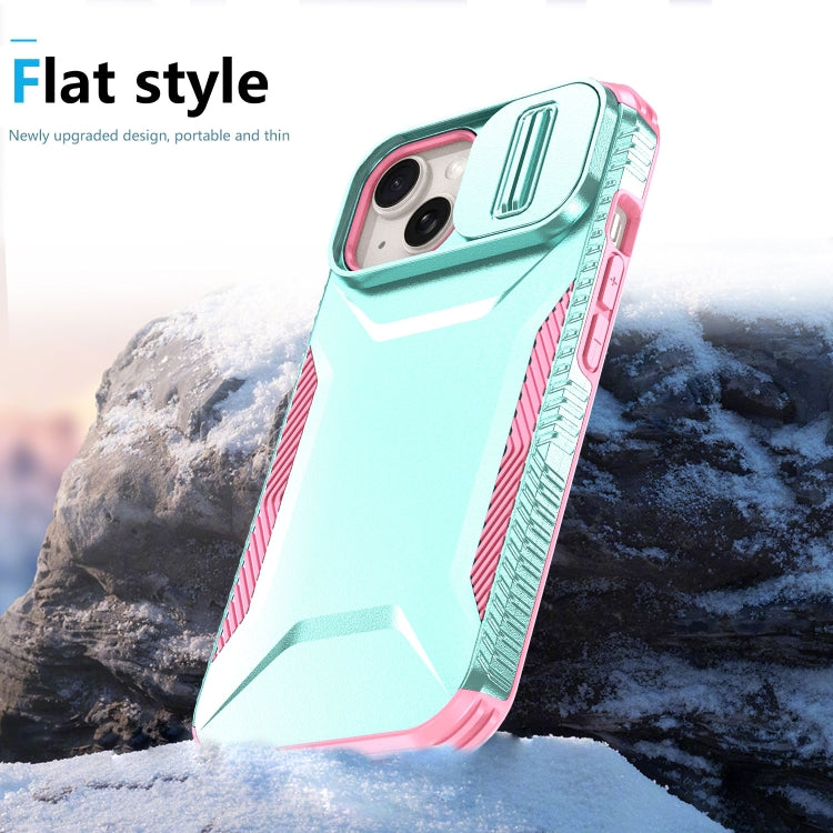 For iPhone 15 Sliding Camshield Phone Case