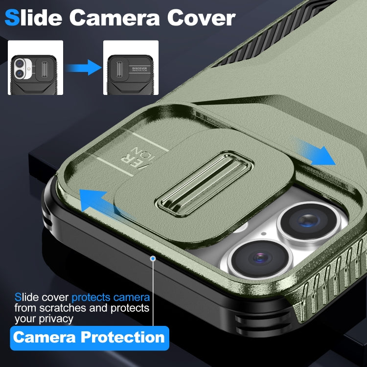 For iPhone 16 Sliding Camshield Phone Case