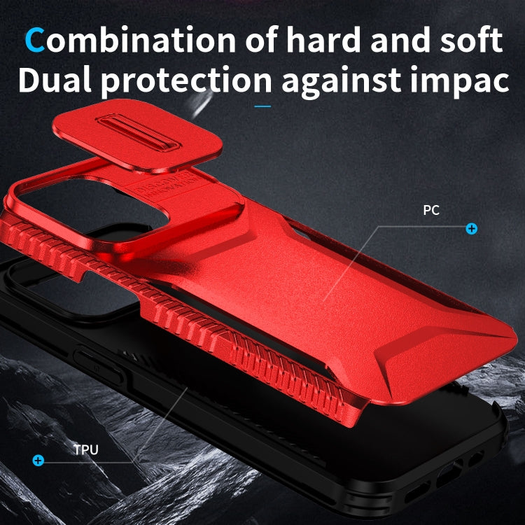 For iPhone 13 Pro Sliding Camshield Phone Case