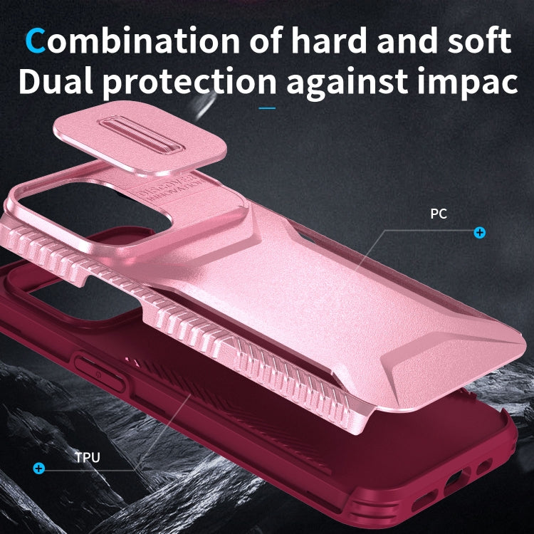 For iPhone 13 Pro Max Sliding Camshield Phone Case