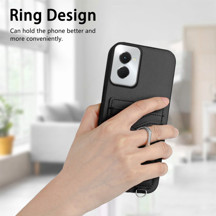 For Motorola Moto G Power 5G 2024 R20 Crossbody Rope Ring Card Holder Phone Case