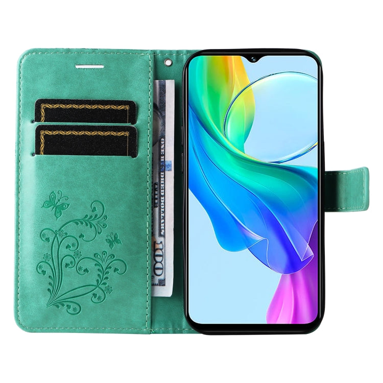 For vivo Y03 3D Butterfly Embossed Pattern Flip Leather Phone Case
