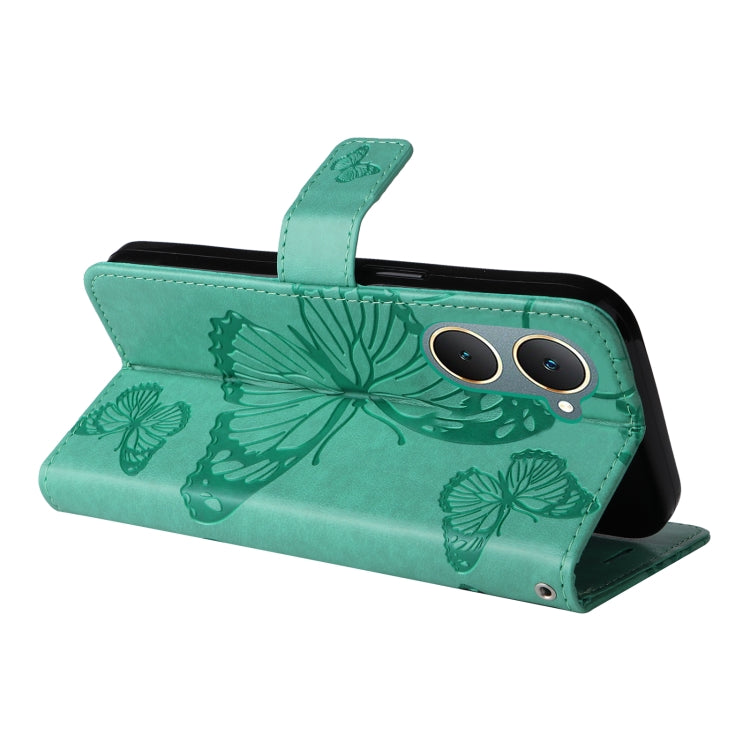 For vivo Y03 3D Butterfly Embossed Pattern Flip Leather Phone Case