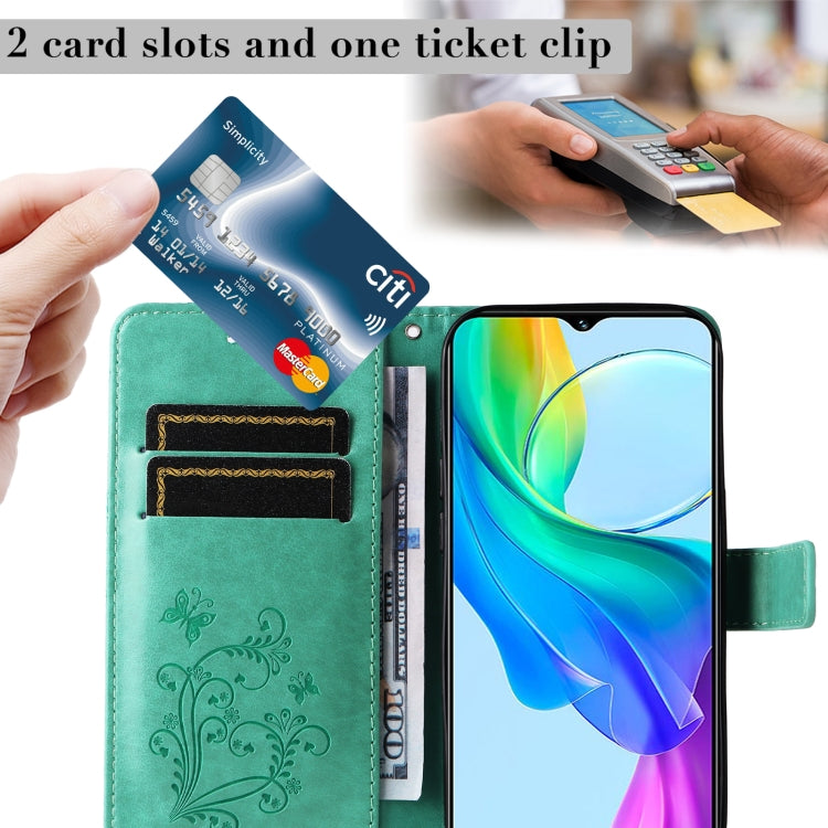 For vivo Y03 3D Butterfly Embossed Pattern Flip Leather Phone Case