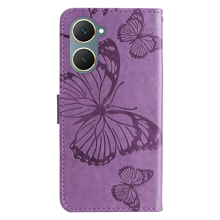 For vivo Y03 3D Butterfly Embossed Pattern Flip Leather Phone Case