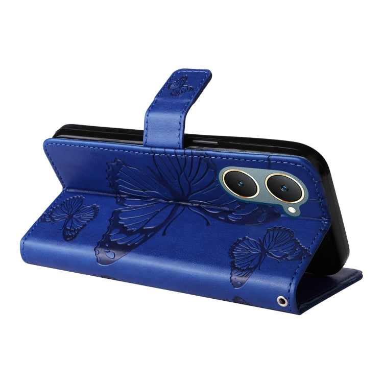 For vivo Y03 3D Butterfly Embossed Pattern Flip Leather Phone Case